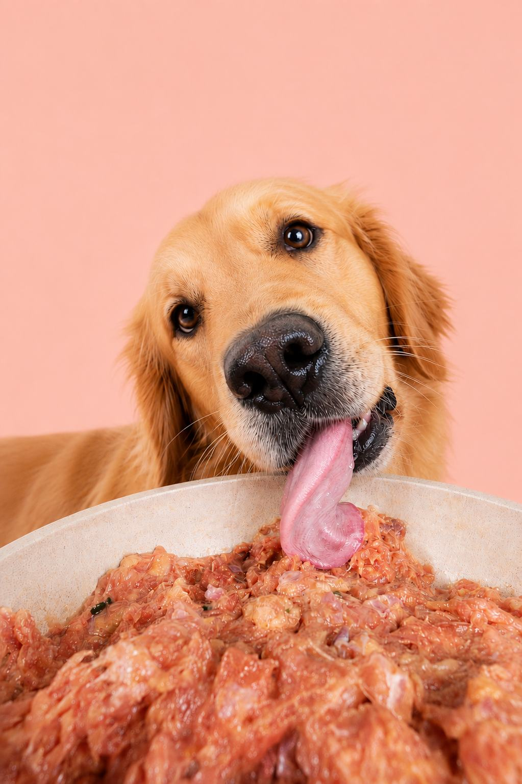 Perro con su menú Barklies